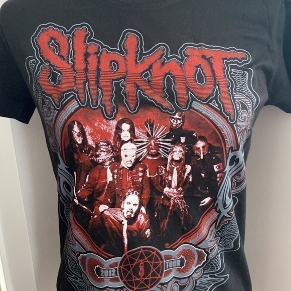 Slipknot Rock Unisex Adult Black Graphic Vintage Concert T-Shirt Tour 2012 New - Picture 5 of 16